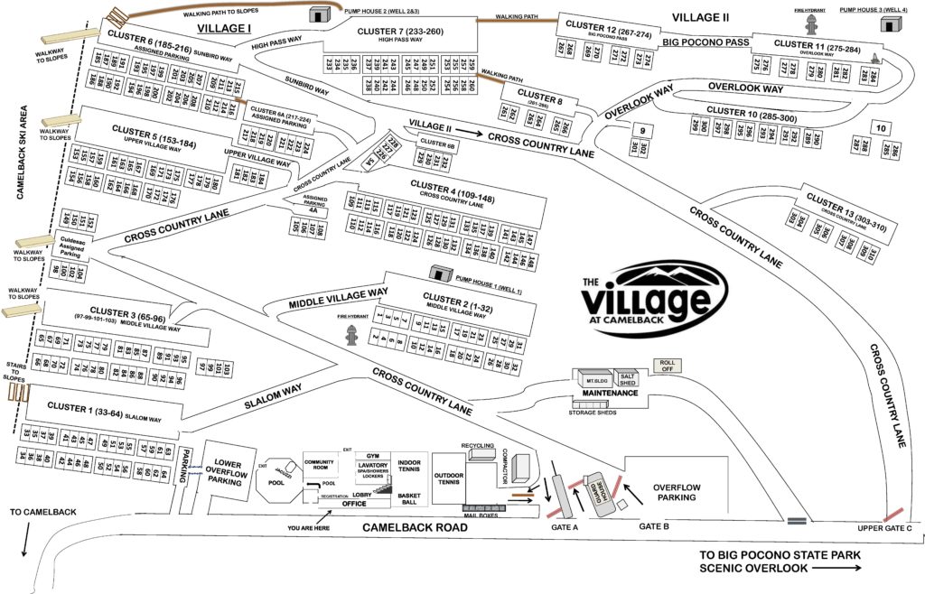 Village At Camelback Tannersville PA amenities map