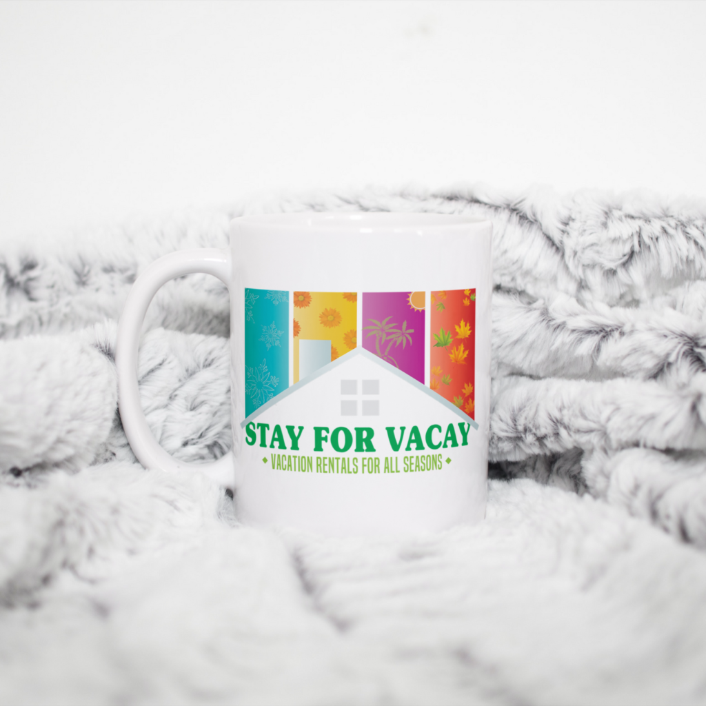 Stay For Vacay Coffee Mug Vacation Rentals for All Seasons