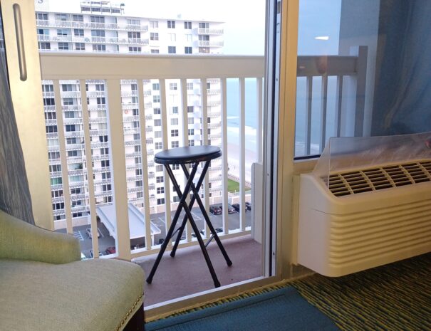 Ocean view balcony stool