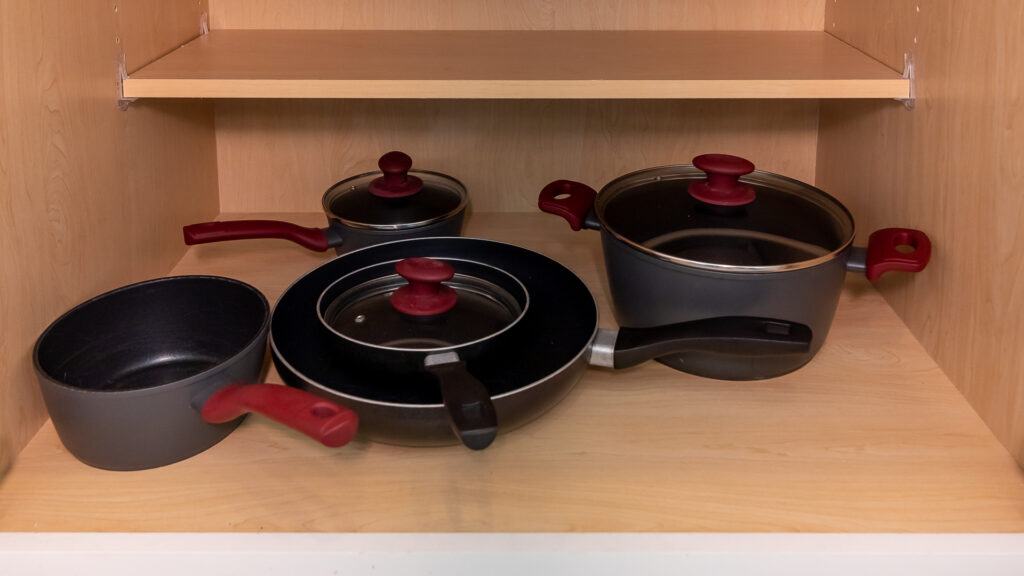 Pots and pans Fully stocked kitchen in an Airbnb